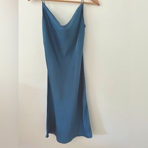 J.ING Aurelie Blue Midi Slip Dress
